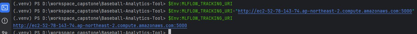 윈도우에서 MLFLOW_TRACKING_URI 환경변수 등록